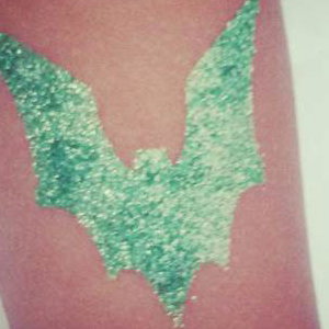 Batman glitter tattoo
