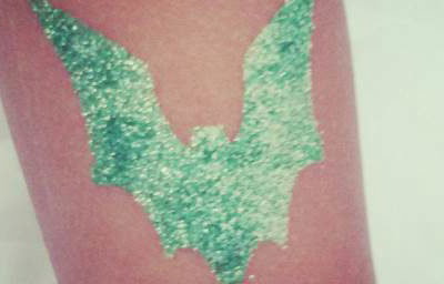 Batman glitter tattoo