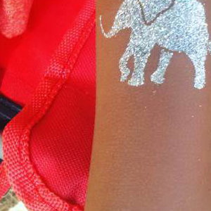 Elephant glitter tattoo