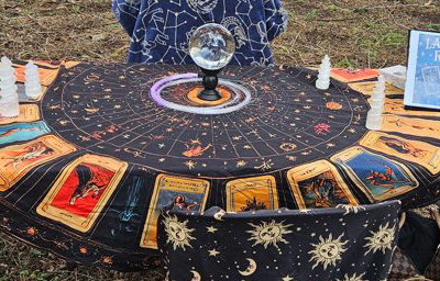 fortune teller table set up spiritualvents.co.uk
