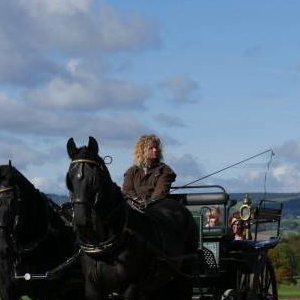 Carriage Driving Period Drama - Horse Drawn Carriage with pair of black friesian horses at National Trust from Marc Lovatt and The Cavalry of Heroes Film Horses and Carriages
