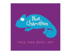 Blue Chameleon Face and Body Art logo