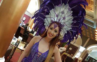 Purple Showgirl Hostess