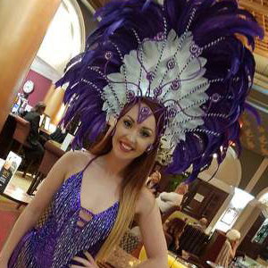 Purple Showgirl Hostess