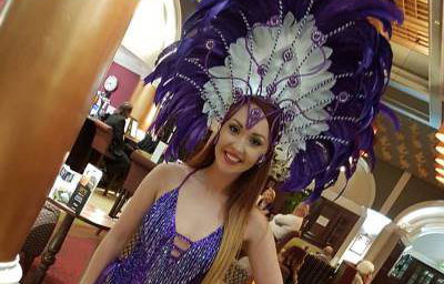 Purple Showgirl Hostess