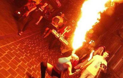 Fire breathing pirate