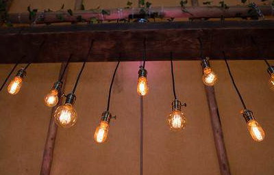 Edison lightbulb display