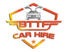 Back To The Future Delorean Time Machine Car Hire logo