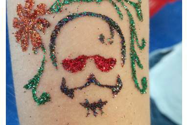 Glitter Tattoo Sugar Skull