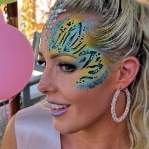 Blue & Yellow Animal Print