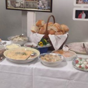 buffet food.