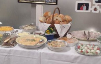 buffet food.
