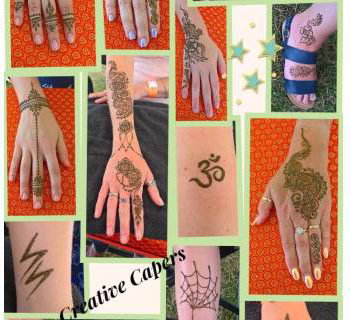 A selection of Henna designs from an event
