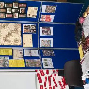 Set up ready for a workshop in a school