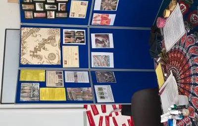Set up ready for a workshop in a school