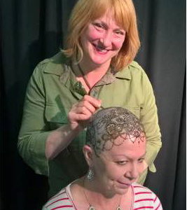 Me applying henna crown May 2017