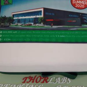 Corporate cake for a local company in Ely Thorlabs breaking ground.