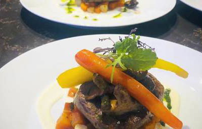 Fillet steak with heritage carrots and Mizo glazed mushrooms