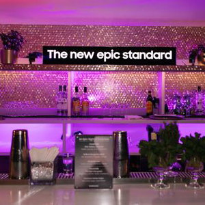Samsung brand activation cocktail bar, London