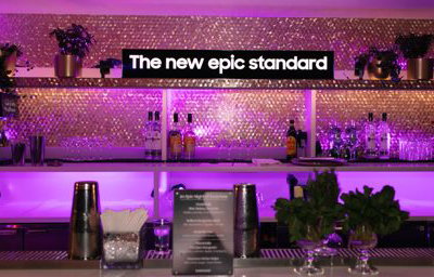 Samsung brand activation cocktail bar, London