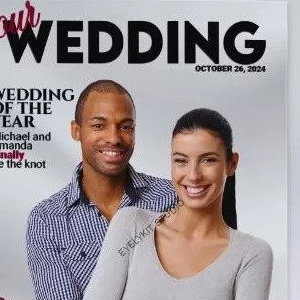 Wedding Magazine overlay - put your guests on the front page