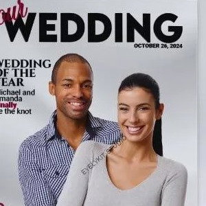Wedding Magazine overlay - put your guests on the front page