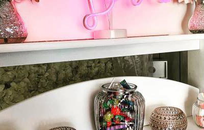 Candy cart close up