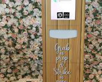 Selfie Booth Photo & Flower Wall