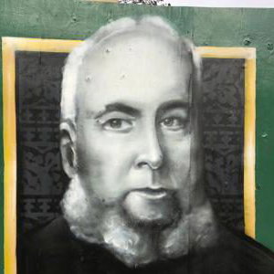 John Aynsley portrait for a Mural project in Longton Stoke on Trent