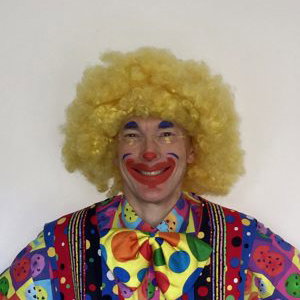 Cookie the Clown with makeup