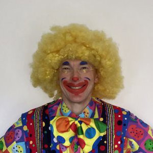 Cookie the Clown with makeup