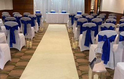 Chair Cover & Sash aisle decor