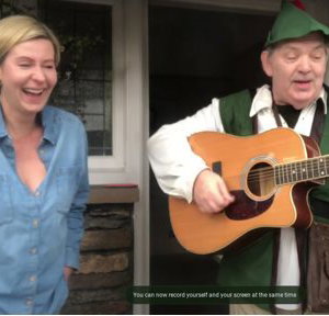 Doorstep singing telegram