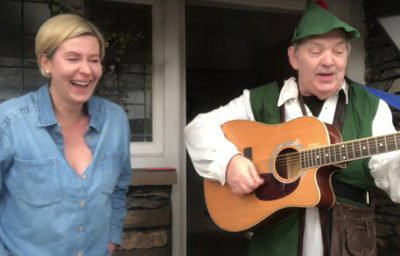 Doorstep singing telegram
