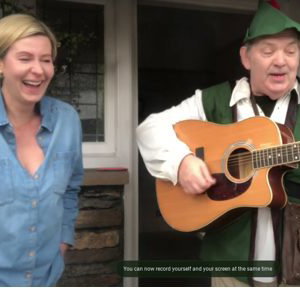 Doorstep singing telegram