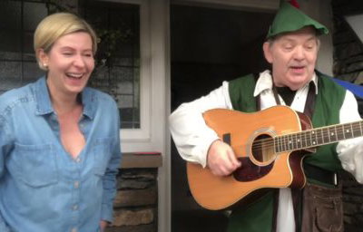 Doorstep singing telegram