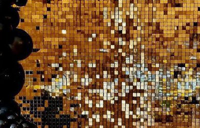 Gold shimmer wall