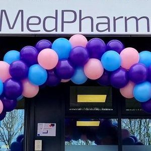 Balloon Arch for MedPharm Guildford