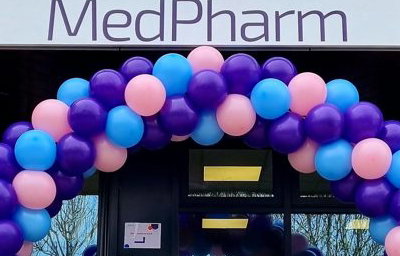 Balloon Arch for MedPharm Guildford