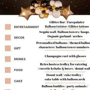 Party checklist