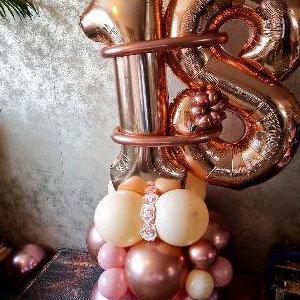 Birthday balloon stack