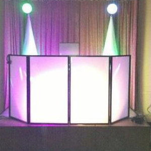 Back Lit Booth inc Mirror Balls