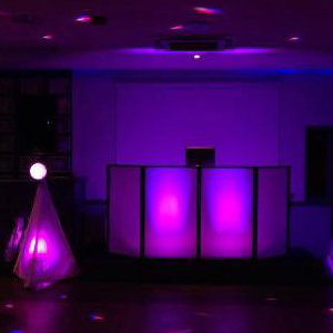 Specific Colour Lit Booth inc Mirror Balls