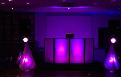 Specific Colour Lit Booth inc Mirror Balls