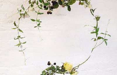 Faux flower table centerpiece