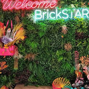 Branded seasonal foliage wall for Data Bricks