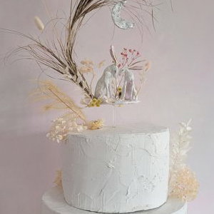 Hares In Love - Cake topper decoration 