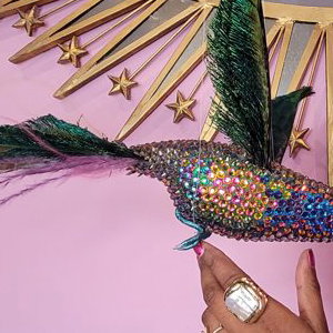 Bespoke crystal humming birds for Annabells Private Members Club