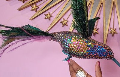 Bespoke crystal humming birds for Annabells Private Members Club