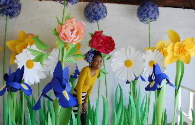 Giant paper flowers 
